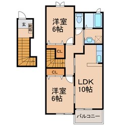 プリマヴェーラ四番館の物件間取画像